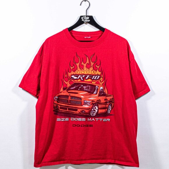 Dodge Ram SRT 10 T-Shirt Size Does Matter Flames XL Y2K Racing Streetwear - Picture 1 of 6